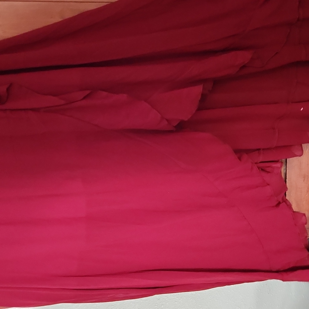 Burgundy cocktail, ruffles 2XL